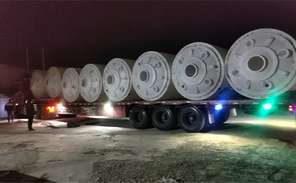 瓜州锥底桶交付现场